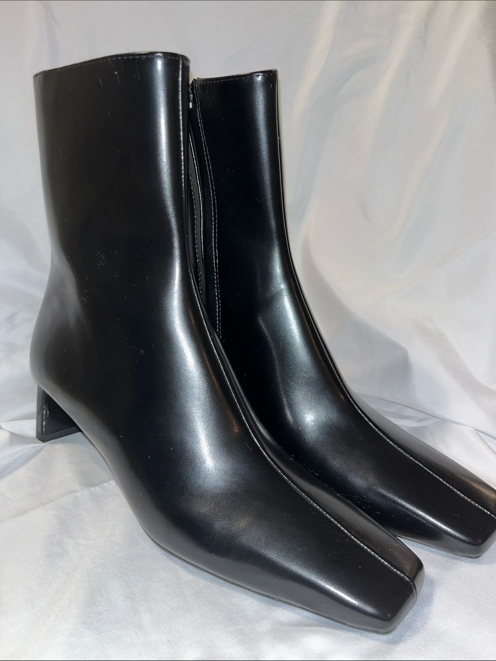H&M Black Square Toe Ankle Boot